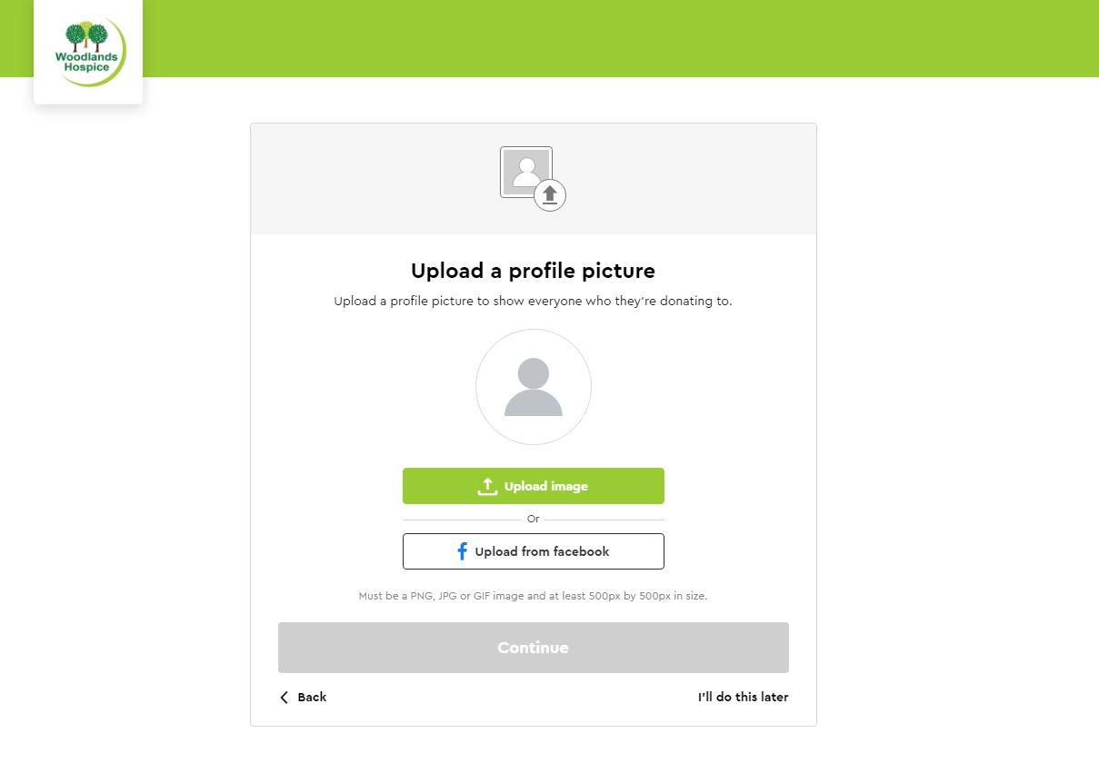 Step 6 - Upload profile photo