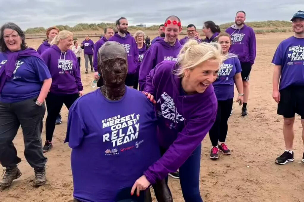 St Hildas - Relay Team on Crosby Beach